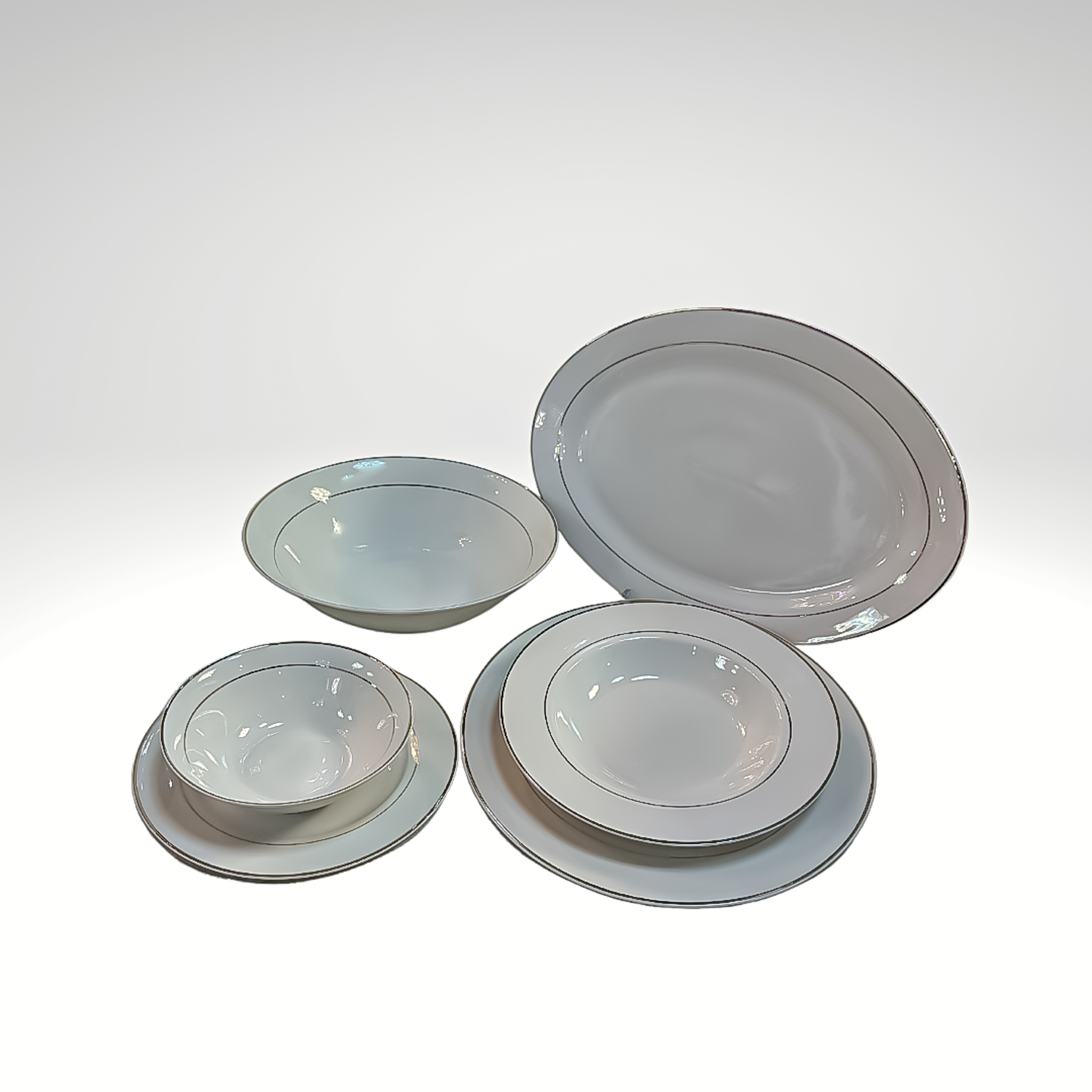 Plats de table ovales céramique, plat de service de table.